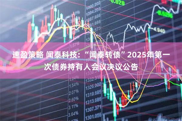 速盈策略 闻泰科技: “闻泰转债”2025年第一次债券持有人会议决议公告