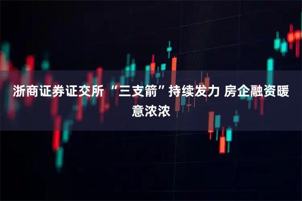 浙商证券证交所 “三支箭”持续发力 房企融资暖意浓浓